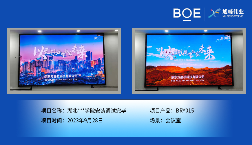 湖北湖北**學(xué)院會議室BRY015安裝調(diào)試完畢（2）