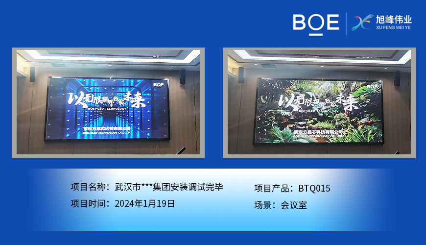 潛江武漢市**集團(tuán)會(huì)議室BTQ015安裝調(diào)試完畢